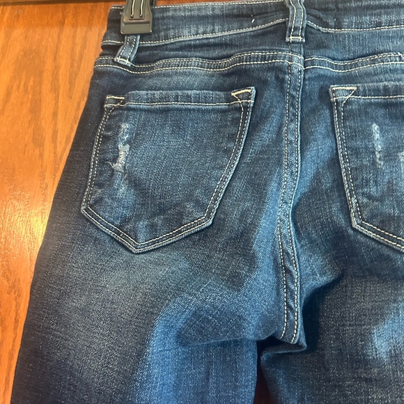 KanCan Dark Blue Distressed Ankle Jeans - Picture 7 of 10